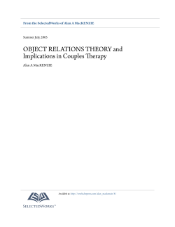 OBJECT RELATIONS THEORY and Implications in