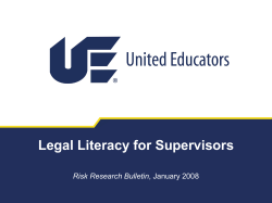 Legal Literacy for Supervisors PowerPoint