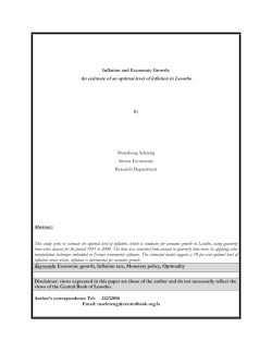 Inflation and Economic Growth: An estimate of an optimal level of