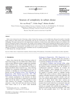 Sources of complexity in subset choice