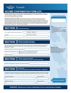 Income Confirmation Form 2016