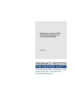 Guidelines for Using the UMTRI ATD Positioning Procedure for