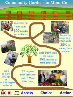 Access Choice Action Community Gardens in Mont Co