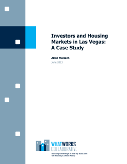 Investors and Housing Markets in Las Vegas: A Case Study