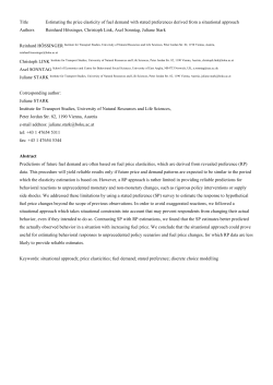 Title Estimating the price elasticity of fuel demand