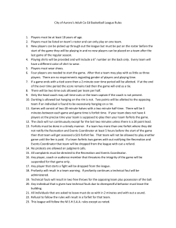 City of Aurora`s Adult Co-Ed Basketball League Rules 1. Players