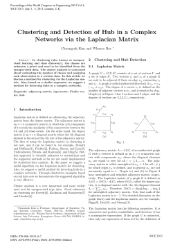 Clustering and Detection of Hub in a Complex Networks via