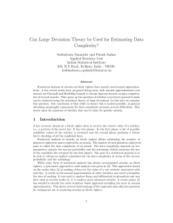 Can Large Deviation Theory be Used for Estimating Data Complexity?