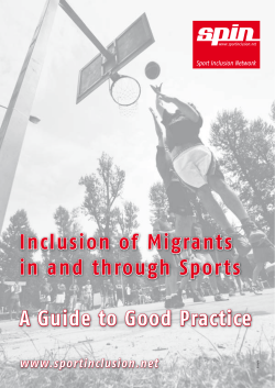 Inclusion of Migrants in and through Sports A Guide to Good Practice