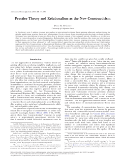 Practice Theory and Relationalism as the New