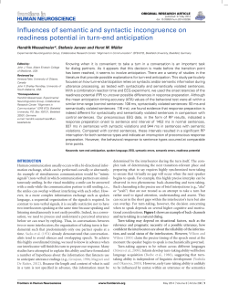 Influences of semantic and syntactic incongruence on readiness