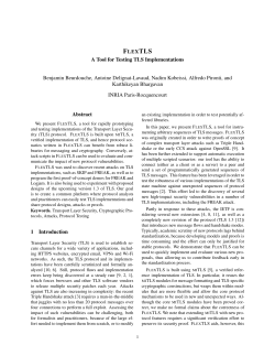 FLEXTLS A Tool for Testing TLS Implementations Benjamin