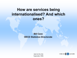 International service statistics strategy and coordination