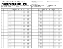 Player Playing Time Form