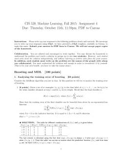 CIS 520, Machine Learning, Fall 2015: Assignment 4