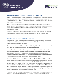 ACCUP In-House Information - The Irish League of Credit Unions