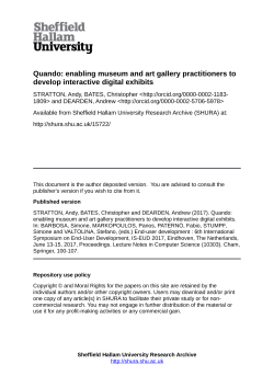 Quando - SHURA - Sheffield Hallam University Research Archive