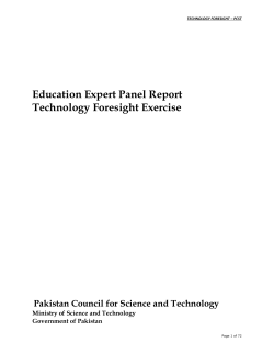 Secondary education - Pakistan Council for Science and Technology