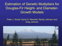 Estimation of Genetic Multipliers for Douglas