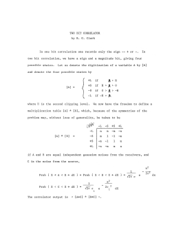 TWO BIT CORRELAIOR possible states. Let us denote the