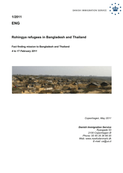 1/2011 Rohingya refugees in Bangladesh and