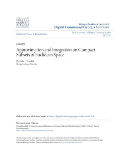 Approximation and Integration on Compact Subsets of Euclidean