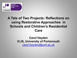 A Tale of Two Projects - University of Nottingham