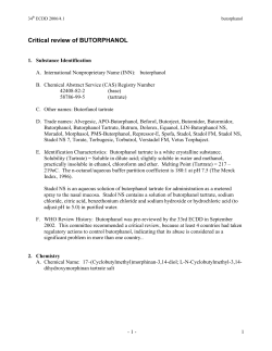 Critical review of BUTORPHANOL