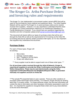 New PO and Invoice Ariba Rules