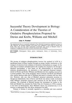 A consideration of the theories of oxidative phosphorylation