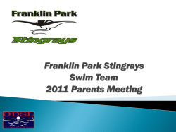 Franklin Park Stingrays 2008 Parents Meeting
