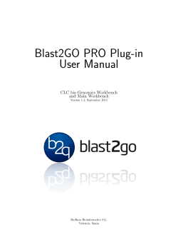 Blast2GO PRO Plug-in User Manual