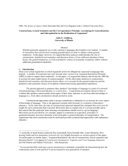 Argument Realization - Princeton University