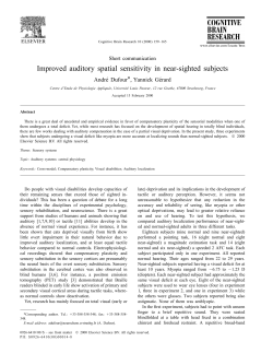 Improved auditory spatial sensitivity in near-sighted subjects