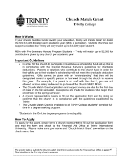 Church Match Grant - reach - Trinity International University