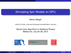 Simulating Spin Models on GPU
