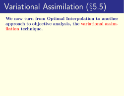 Variational Assimilation (§5.5)