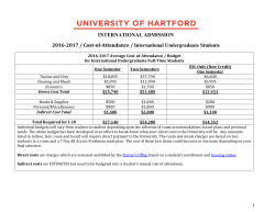 INTERNATIONAL ADMISSION 2016-2017 / Cost-of