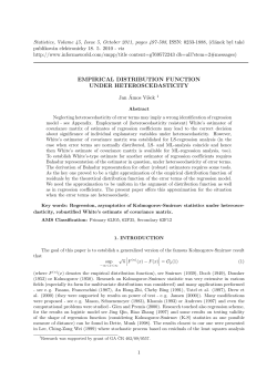 empirical distribution function under heteroscedasticity
