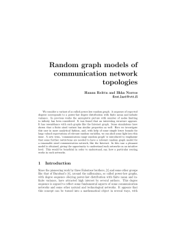 Random graph models of communication network topologies
