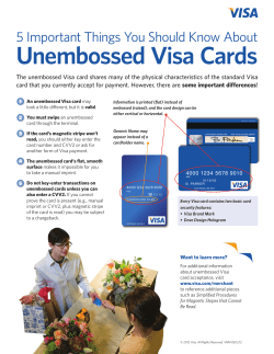 Unembossed Visa Cards