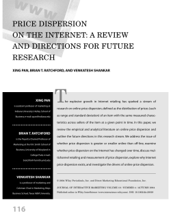 price dispersion on the internet: a review and