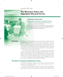 The Monetary Policy and Aggregate Demand Curves