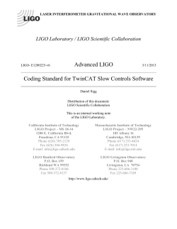 Coding Standard for TwinCAT Slow Controls Software - DCC