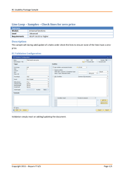 Line Loop &ndash; Samples &ndash; Check lines for zero price