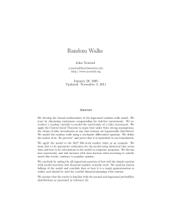 Random Walks - John Norstad`s