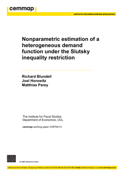 Nonparametric estimation of a heterogeneous demand