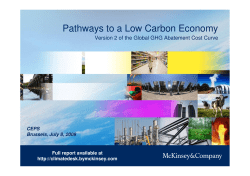 Pathways to a Low Carbon Economy