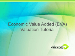(EVA) Valuation Tutorial