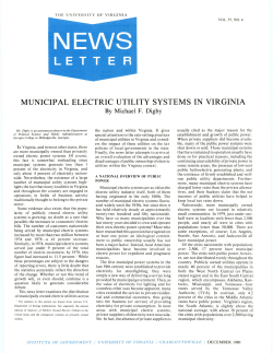 municipal electric utility systems in virginia